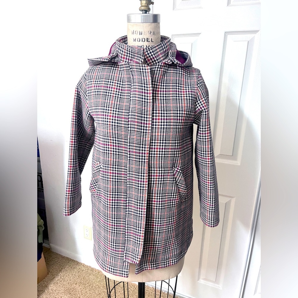 Zara Kids Plaid Hoodie Jacket